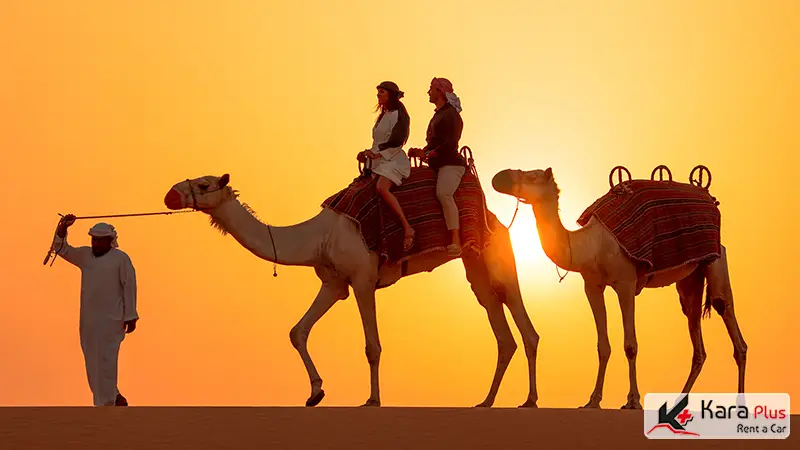 شتر سواری تفریحی در تورهای سافاری دبی