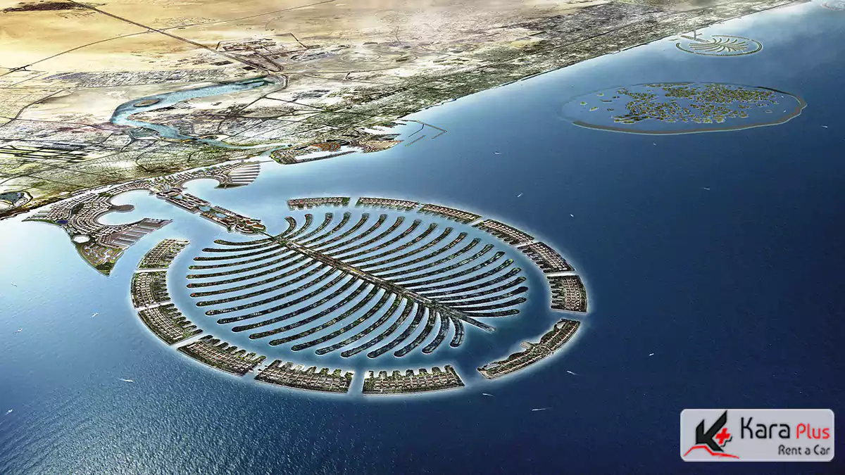 نخل دیره بزرگترین جزیره در میان artificial islands دبی